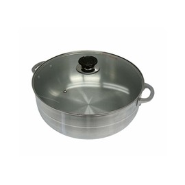 12 Qt Aluminum Caldero Stock Pot, Cooking Dutch Oven With Glass Lid,Satin Finish