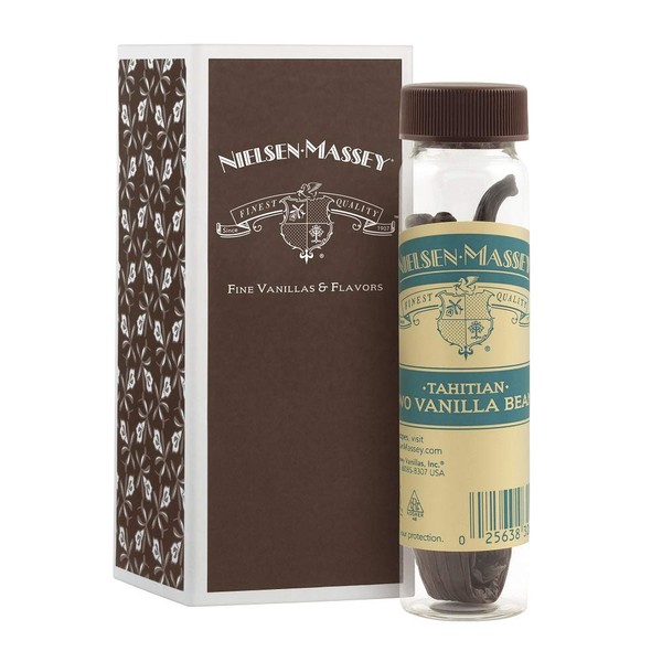 Nielsen-Massey Tahitian Vanilla Beans, with Gift Box, 2-Bean Vial