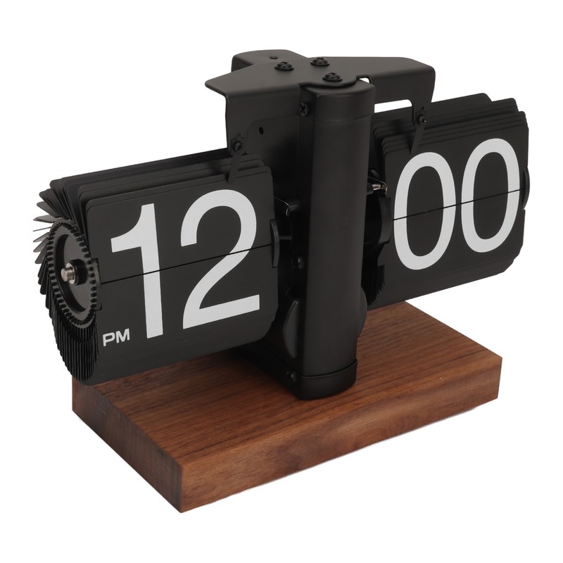 Digital Flip Down Clock Retro Automatic Turning Battery Operated Mechanical
