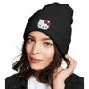 Kitty Beanie Embroidered Anime Beanies Red Kitty Knit Hat Cute