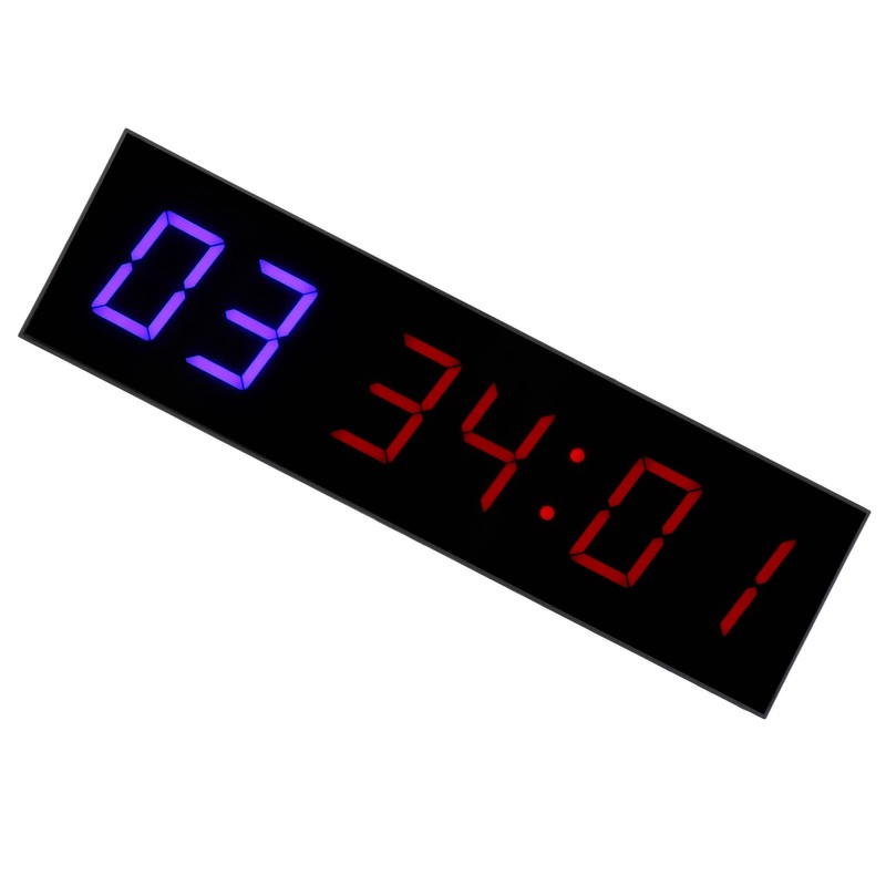 Gym Timer Interval 6 Bit LED Workout Countdown Up Stopwatch