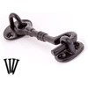 Heavy Duty Black Cabin Hook and Eye 100 mm/4 Inch