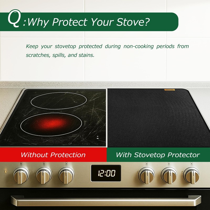 PONGARD Fireproof Stove Top Covers for Electric Stove, Waterproof &