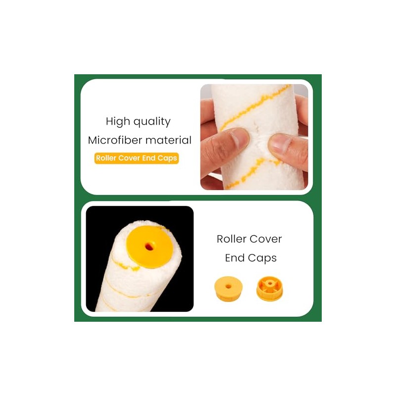 VOOMEY 18" Paint Roller Cover, Microfiber Paint Roller Cover, Quickly