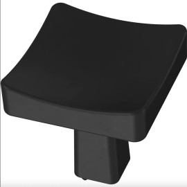 Brainerd P39934W-FB Flat Black 1" Flared Square Cabinet & Drawer Knob