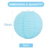 BEISHIDA 12-Inch Light Blue Round Paper Lanterns Decorative Hanging Asia