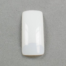 Pack of 100 Square Tips Natural with Light C-Curve in Tipbox - ABS Quality