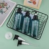 Segbeauty Shampoo Bottle Dispenser, Light Blue, 3-Piece Set, 16.9 fl