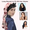 Cabreche Long Satin Hair Braid Bonnet for Sleeping Double Layer