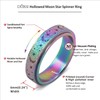 DURSI Women’s Moon and Star Spinner Fidget Rotate Ring for