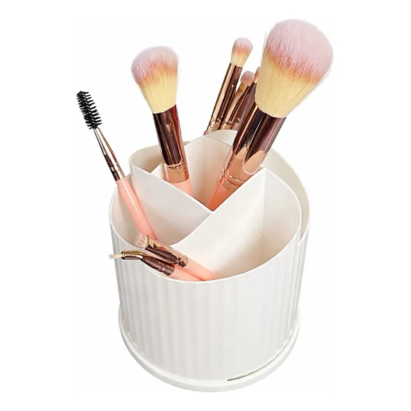 Organizador De Maquillaje Giratorio 360 Blanco Blanco