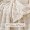 DJDEA Fluffy Flannel Blanket Bubble Faux Fur Bed Throws Super