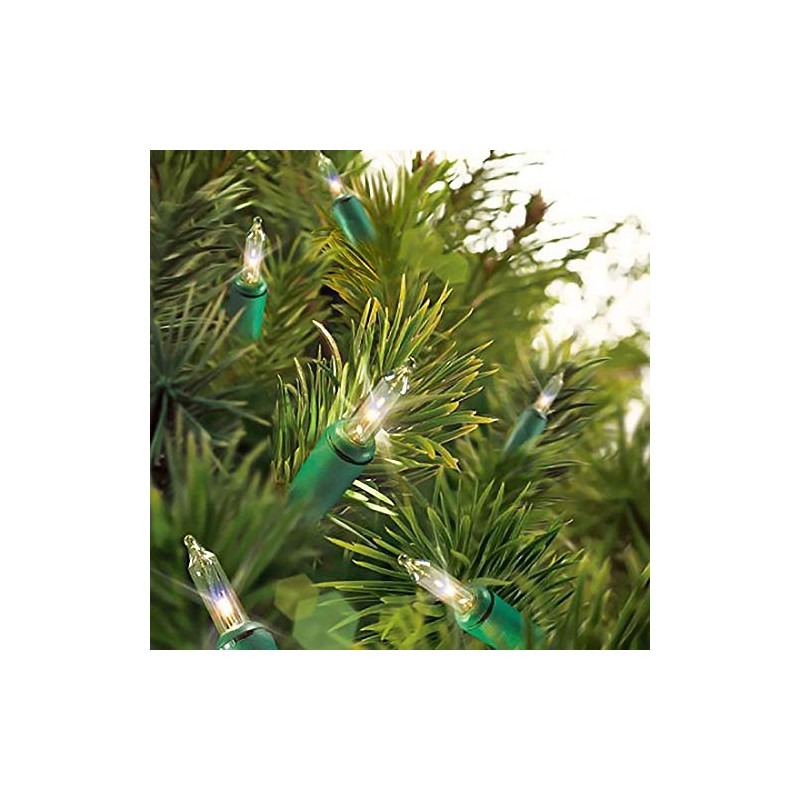 Holiday Time 100 Clear Mini Lights Green Wire 21.5 FT.