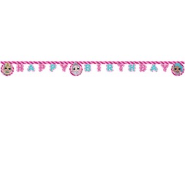 Procos 90863 L.O.L. Surprise! Happy Birthday Party Garland 2 m Pink