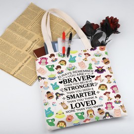 WSNANG Cartoon Movie Tote Bag Woody and Buzz Fans Gift Toy Carton Movie Shopping Bag Carton Movie Lover Gift (Toy TB)