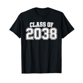 Class of 2038 First Day of School and Graduation Outfit T-Shirt