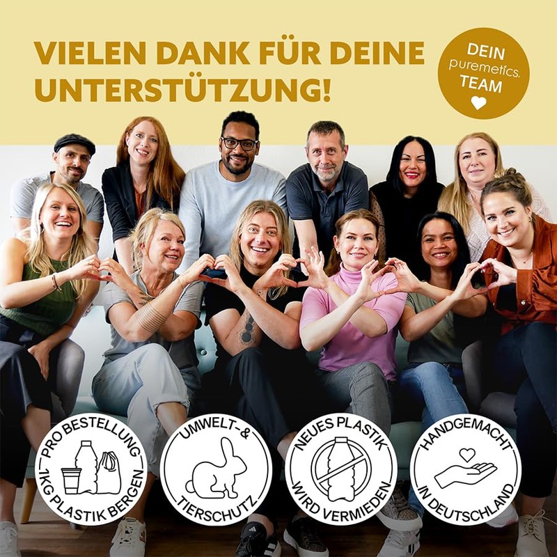 puremetics Haarseife 'Zitrone Vanille' | Festes Shampoo | Natürliche Bio
