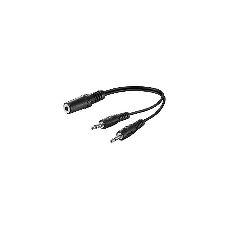 Wentronic 50472-GB 0.2m 2 x 3.5 mm Mono Plug to