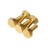 1/4-20 Thumb Screws Brass Knurled 3/4" Thread Length 5 Pack