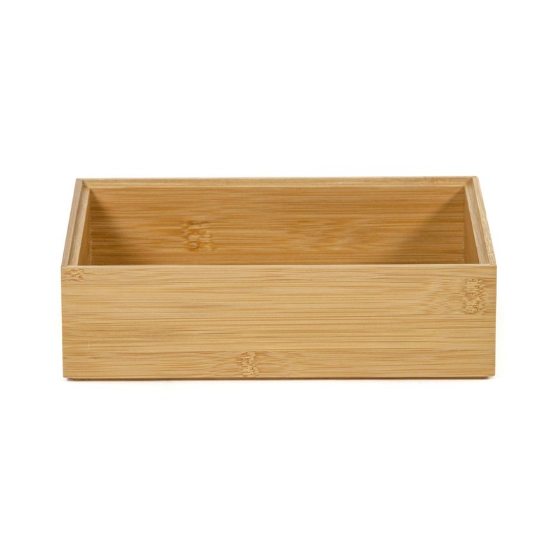 Compactor Bamboo Storage Box, Osaka Model, Rectangular, Dark Wood, 22.5