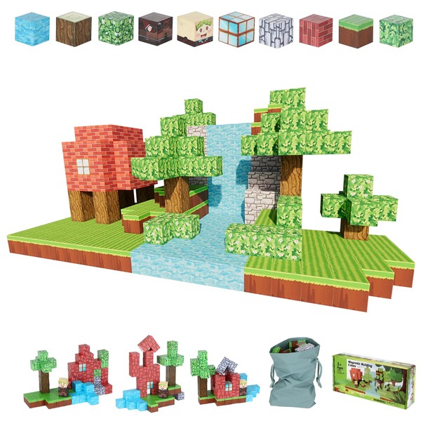 Pavlleen Pack of 60 Magnetic Building Blocks, Building My Magnets