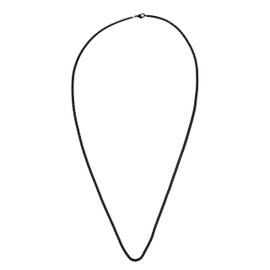Akitsune Baca Necklace | 3 mm Wide | Chain Women Men Box Rolo Stainless Steel Carabiner Minimalist Men's Necklace, Stainless Steel