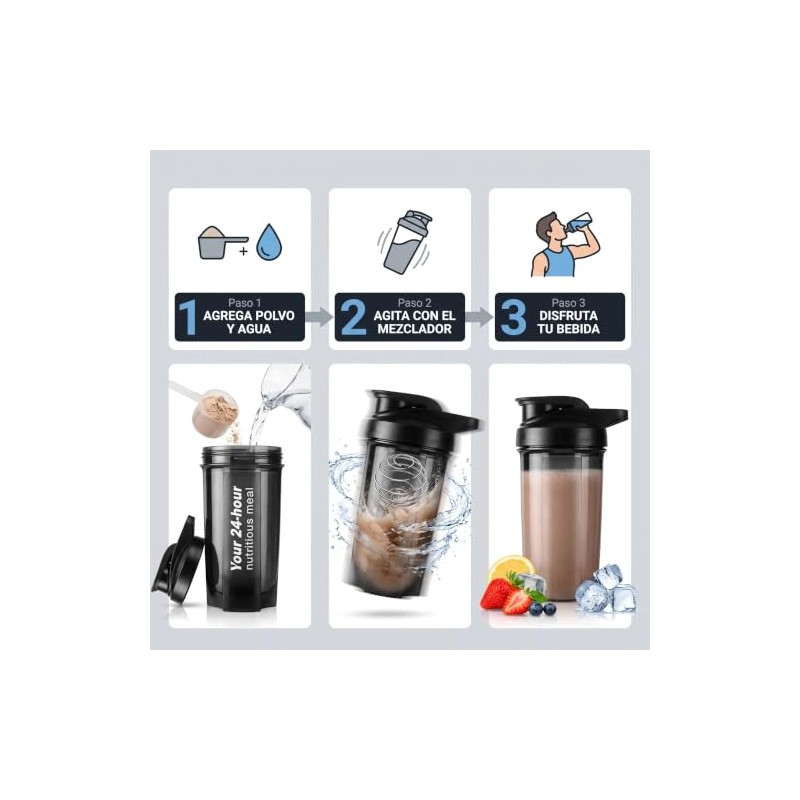 500 ML Blender bottles shaker Proteína con Bola de Acero