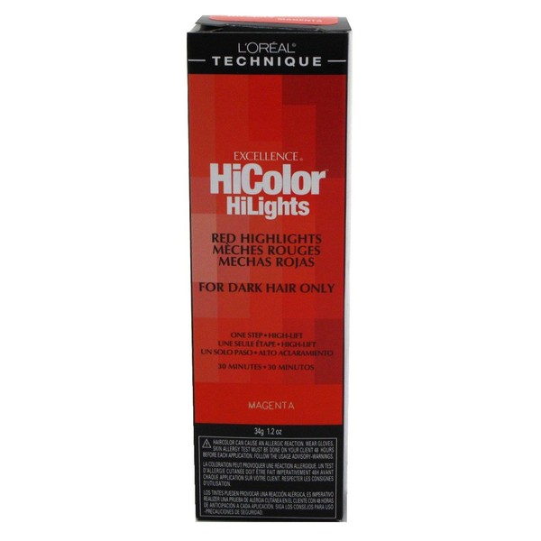Loreal Excellence Hicolor Hilights Magenta 1.2 Ounce (Pack of 3)