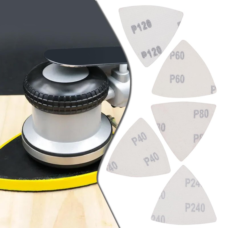 VGOL 50pcs Multi Tool Accessory Triangle Sandpaper 8080mm Gravel 40/60/80/120/240