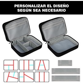 Organizador Portátil Electrónicos, Estuche para Cables Bolsa para Accesorios Electrónicos Organizador de Cables para Viaje para Discos Duros, Cables USB, Auriculares, Cargadores, Tarjeta SD (Negro)