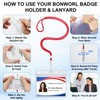 Red Lanyards for ID Badges 10 Pack with ID Holder,