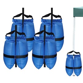 HAZBEN Sturdy Heavy Duty Sand Bags Canopy Weights(120lbs) Set of 4, 420D Oxford Pop Up Tent Sand Bags Beach Umbrella Canopy Legs Gazebo Sun Shelter (Blue)