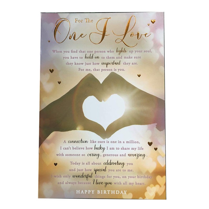 for The One I Love Heart Hand Design Sentiments Happy