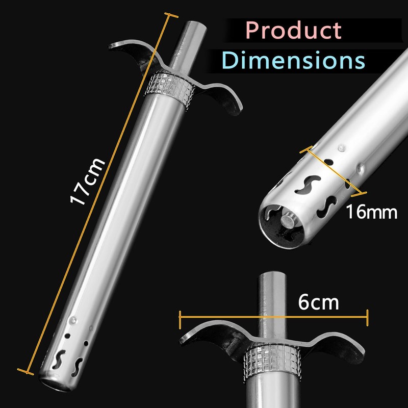 Pack of 2 Easy Grip Waterproof Stainless Steel Gas Lighter