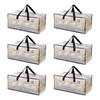 FGWS 6 PCS Clear Moving Tote Bags with Zipper &