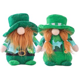 St. Patrick's Day Gnome Irish Day Plush Gnome Doll Saint Paddy's Day Easter Gift,Shamrocks Figurine St. Patricks Day Decoration Green Leprechaun Gnome Saint Patrick's Day Irish Decor Easter Gnome