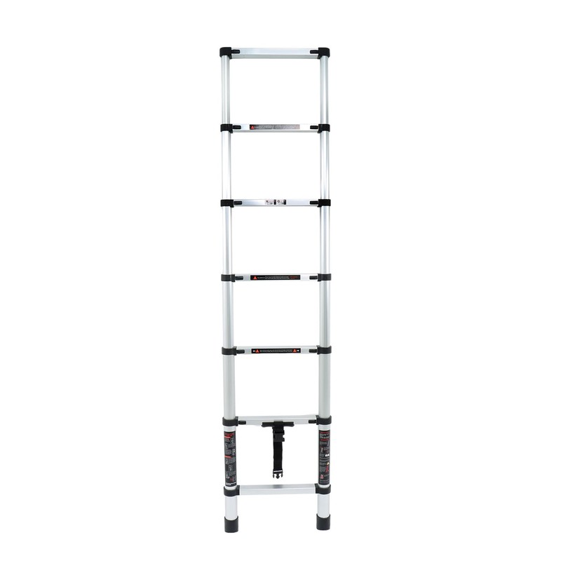 findmall Telescopic Ladder 6.6 Feet with Non-Slip Feet, Maximum Weight