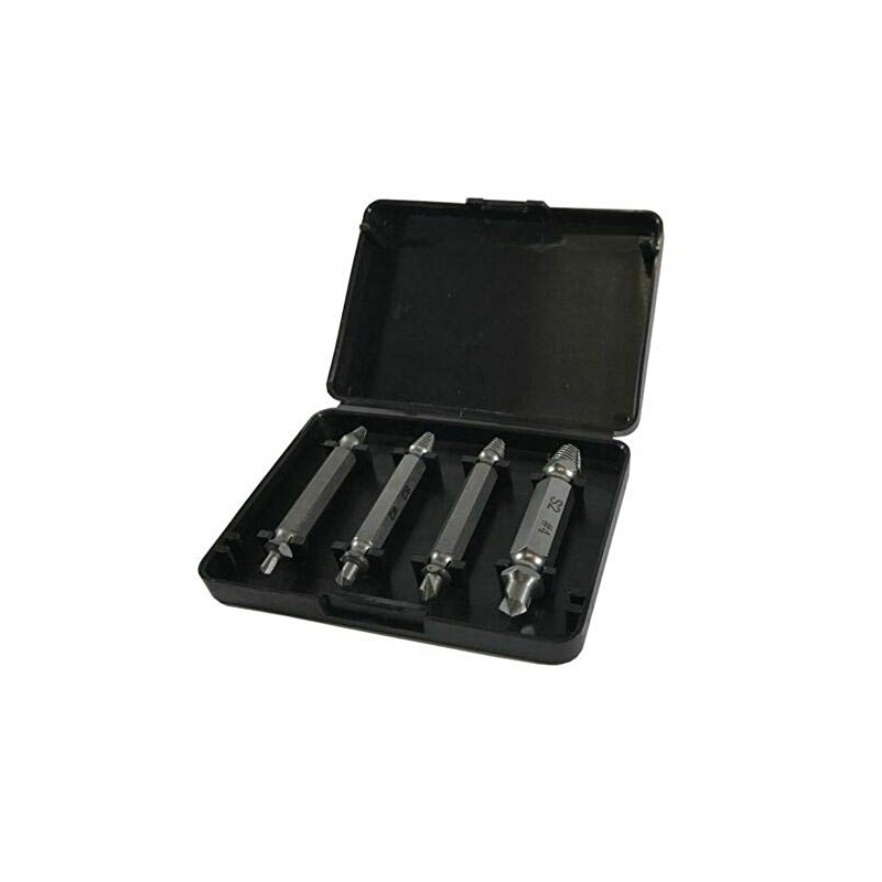 4PC Damaged Screw Extractor Drill Bits Set Easy Out Stripped