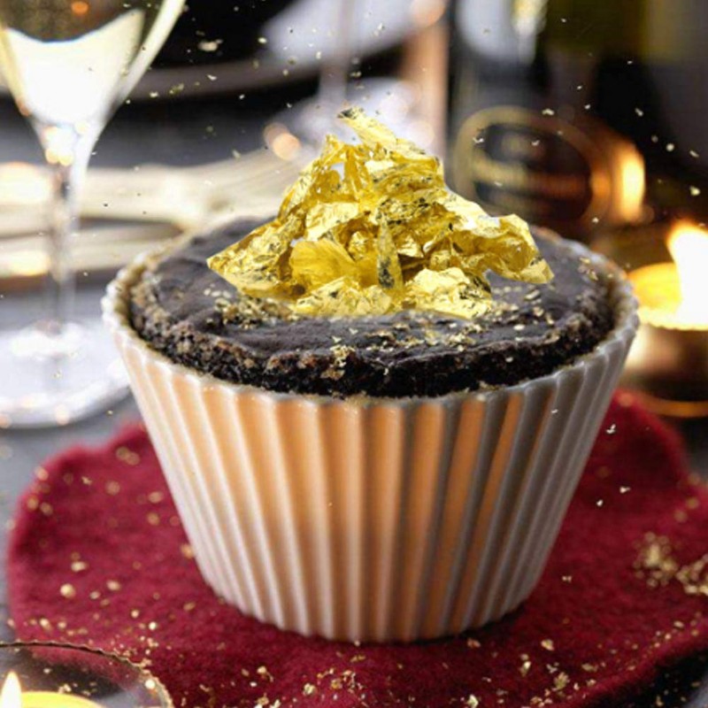 Hoja de Oro Comestible, 2 Piezas de Lámina de Hoja