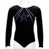 Gymnastics Leotard GymStar Long Sleeve Velour Velvet & Rhinestones Girls