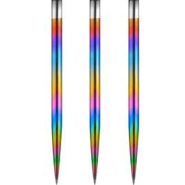 Mission Darts Glide Steel Tip Dart Points | Smooth Plain Spare Points, 40mm, Rainbow (#_1xX2448)