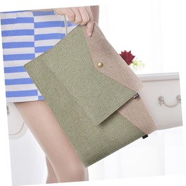 CAXUSD Envelope Document Organizer Holder Army Green Felt File Folder for Papers Documents and Personal Items Snap Button Closure Design for Office and School Use