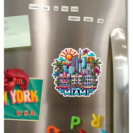 Texas Hart Designs Miami Florida Fridge Magnet