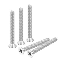 sourcing map 100 pcs #8-32x1-1/2 inches Machine Screws Phillips Pan Cross Head Screws Fasteners Bolts 304 Stainless Steel Silver for Wall Socket,House Repairs