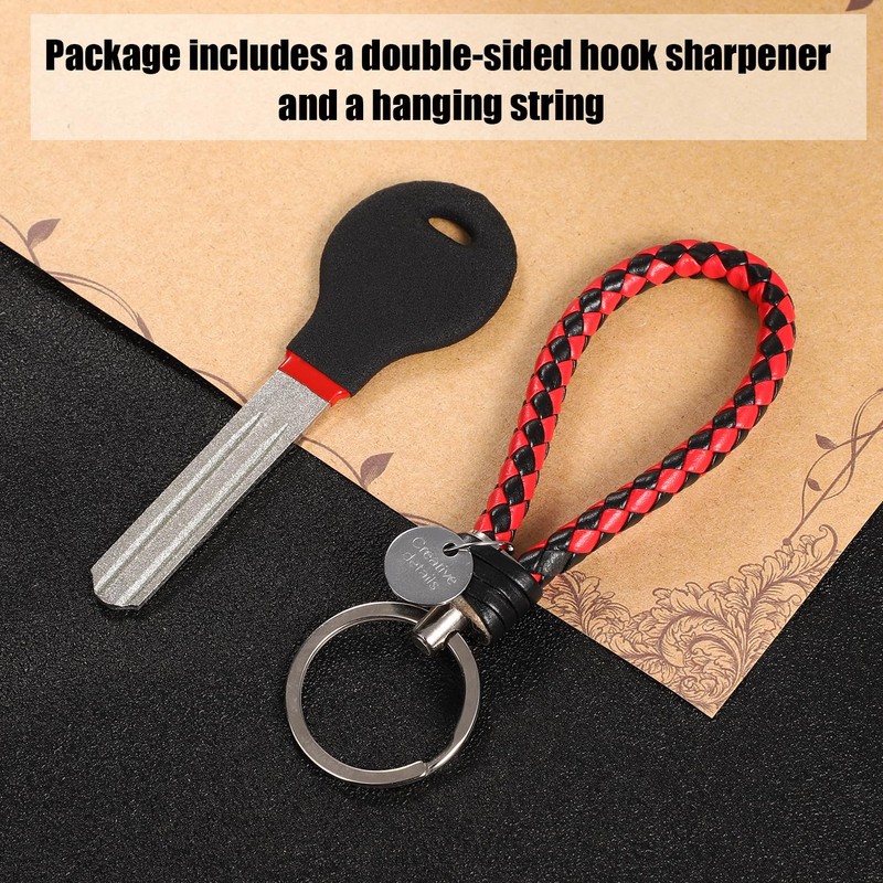 Fish Hook Sharpener, 4 Inch Double-Sided Diamond 800/600 Grit Fishing