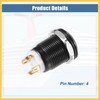 REPAIROCK 2pcs 12mm Interior Momentary Push Button Switch Metal Round
