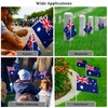 Handheld Australian Flag,YQQZQ 24pcs Vivid Color and Fade Resistant HandHeld