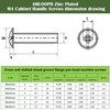 AMLOOPH M4 Door Knobs Cabinet Handles Screws, 12 Pack Kitchen