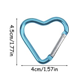 12 Pcs Heart Shaped Carabiner Aluminium Alloy Cute Clip Snap Hook Key Holder Keychain Ring for Camping Backpack Water Bottle Chain Carabiners Small Locking Rings Climbing