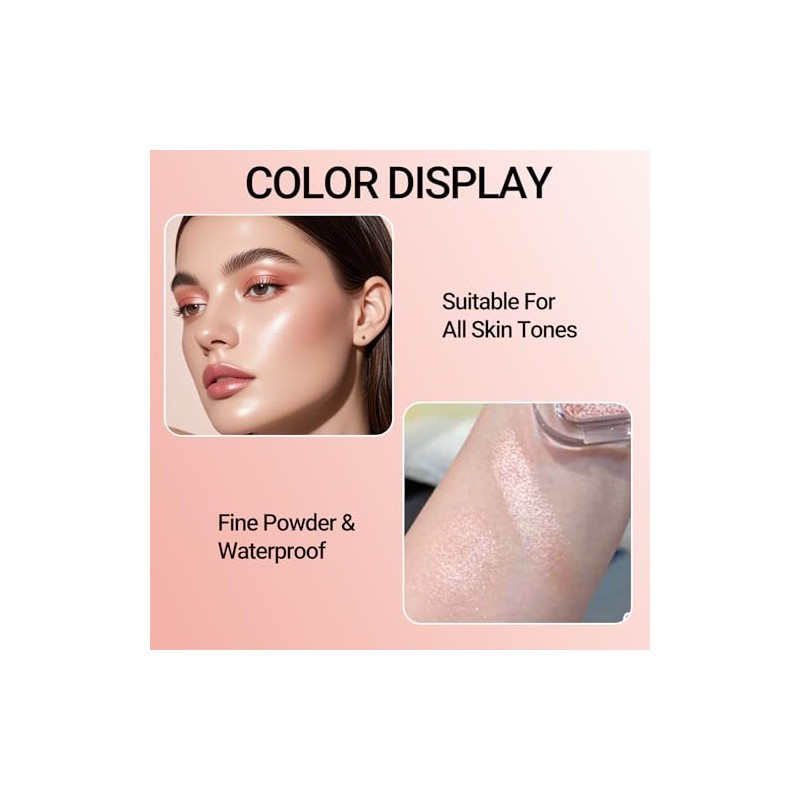 Erinde Monocromo Sombras Para Ojos Matte, Resistente al Agua, E03